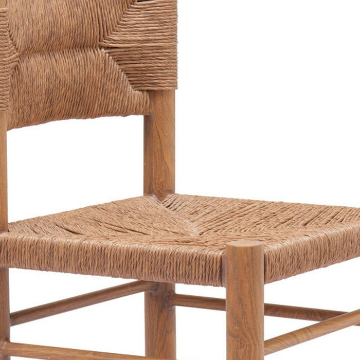 Aluminum Open Back Dining Side Chairs (Set of 2) - Natural