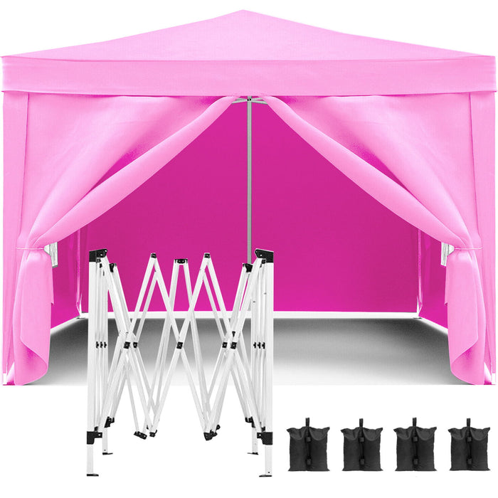 Giga 10x10 ft folding canopy with removable sidewalls, portable outdoor event shelter, UPF 50+ gazebo for parties and camping