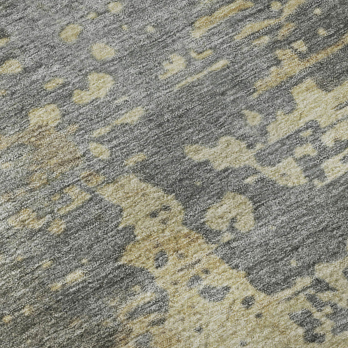10' X 14' Abstract Washable Area Rug With UV Protection (697680) - Taupe / Brown / Gray