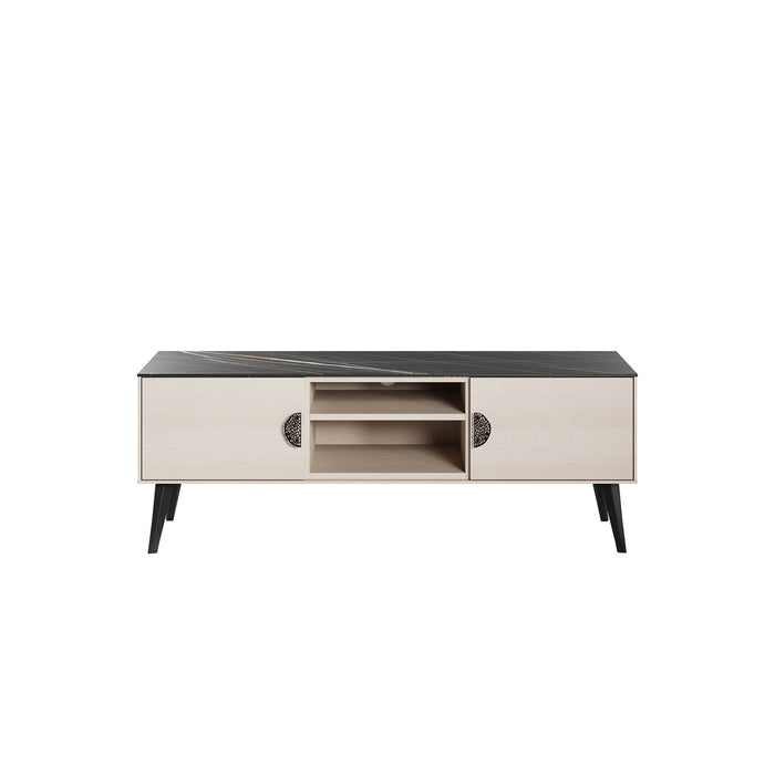 Manhattan Haley - TV Stand - Black Marble