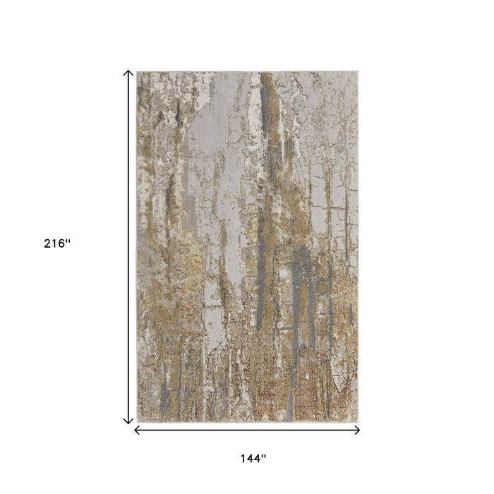 12' X 18' Abstract Area Rug - Ivory