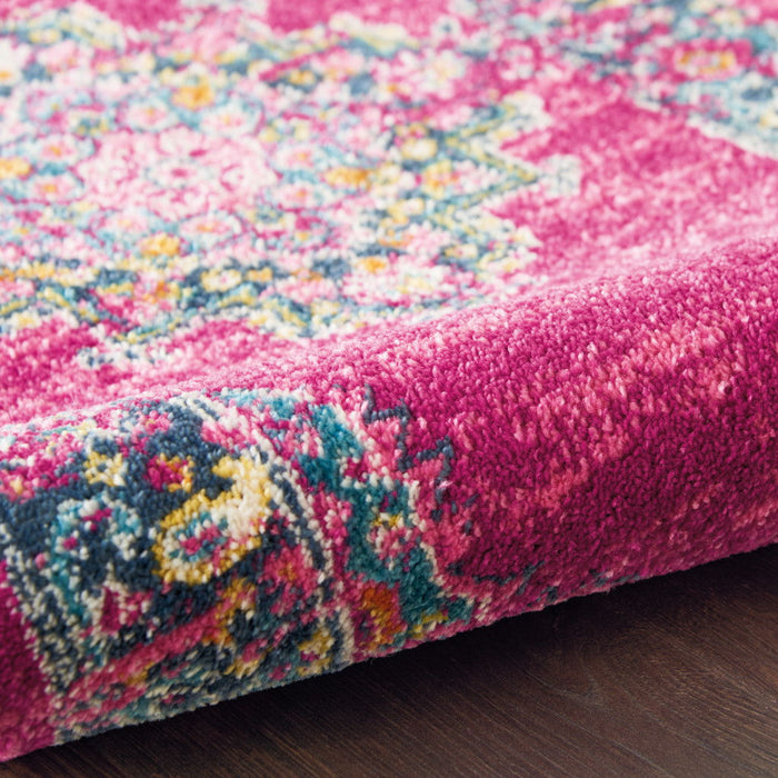 10' x 14' Moroccan Power Loom Distressed Area Rug - Pink