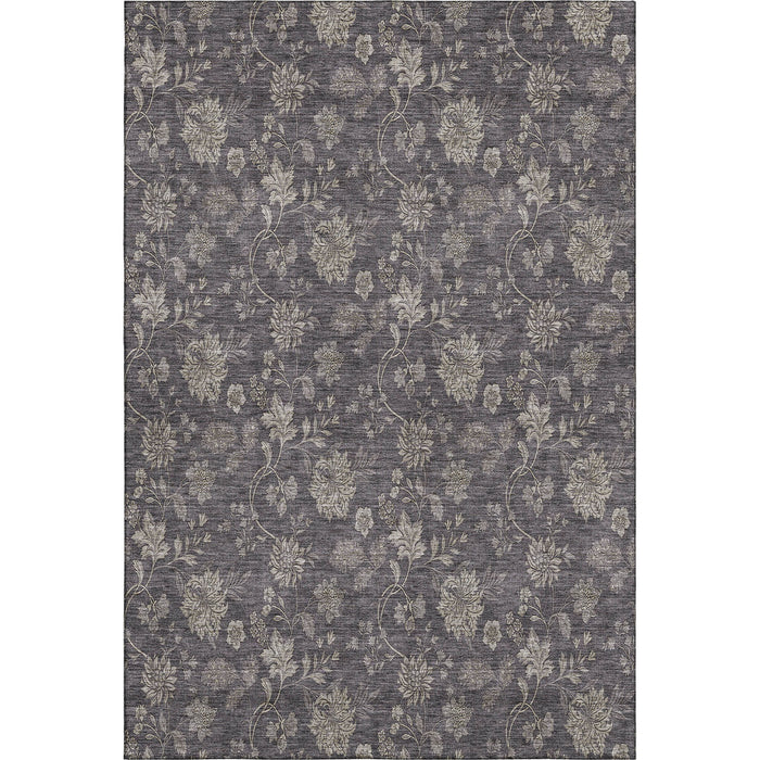 10' X 14' Floral Washable Area Rug With UV Protection (655950) - Taupe / Beige