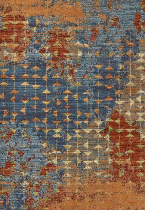 9' x 13' Polypropylene Area Rug - Blue Or Coral