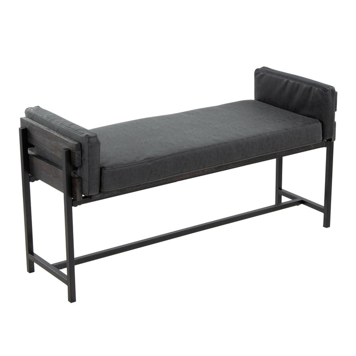 Kari - Farmhouse Bench - Gray Wood