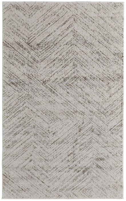 12' X 15' Geometric Area Rug - Ivory And Brown