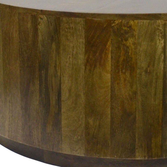 42" Solid Wood Round Coffee Table - Brown