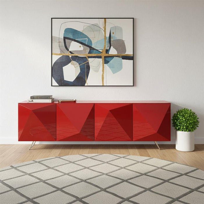 Metal Buffet - Red