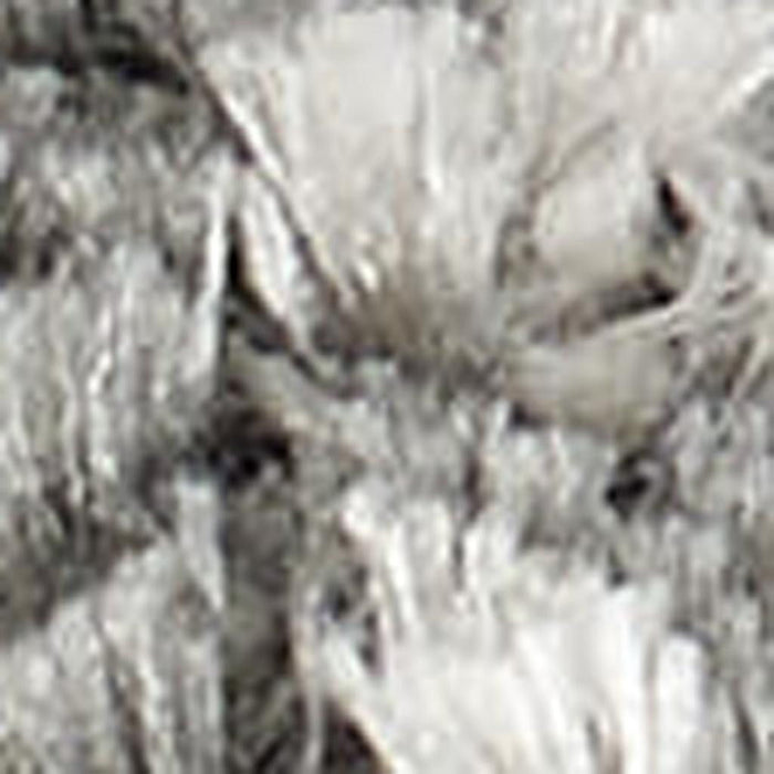 8' X 10' Abstract Shag Distressed Area Rug - Charcoal And Ivory