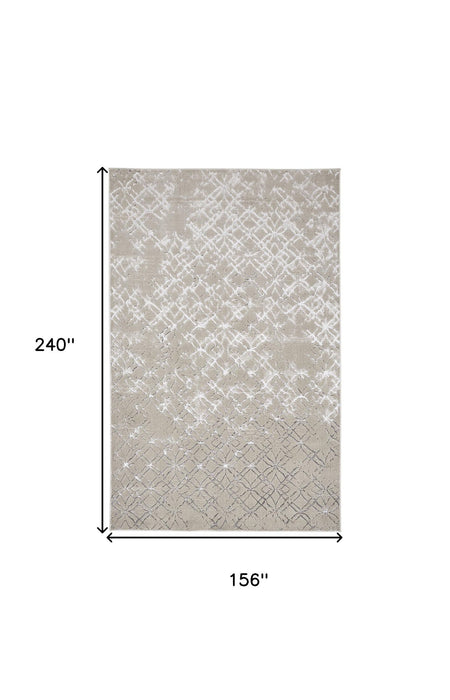 13' x 20' Abstract Area Rug - Silver And Gray