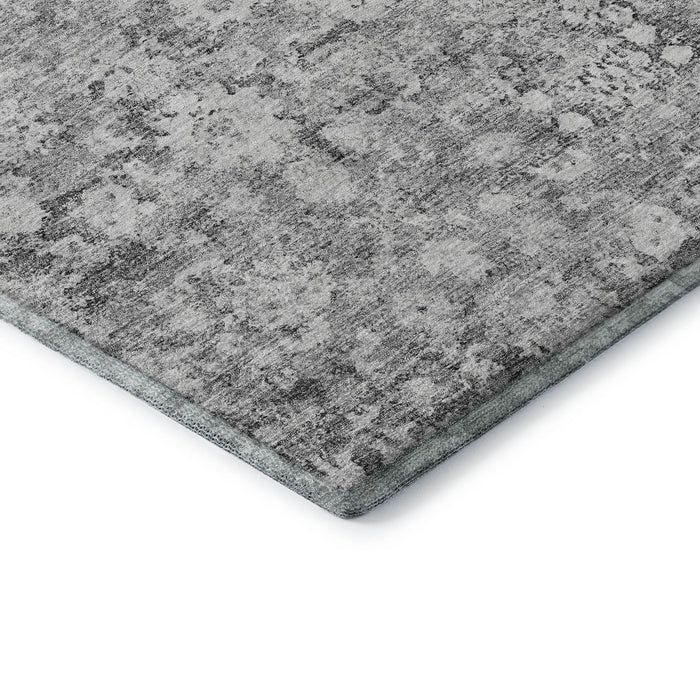 10' X 14' Oriental Washable Area Rug With UV Protection (653797) - Silver / Gray