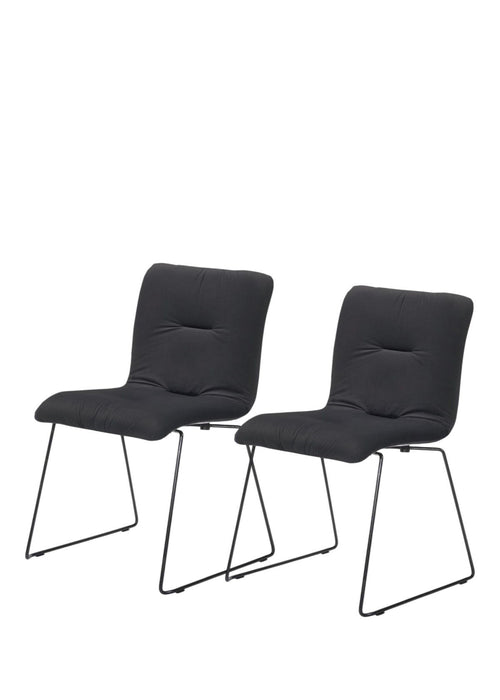 Modern Upholstered Fabric Dining Side Chairs (Set of 2) - Gray