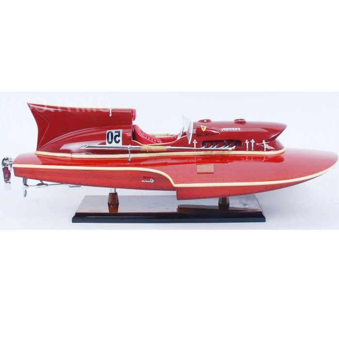 Hand Painted Model Boat (624224) - Red