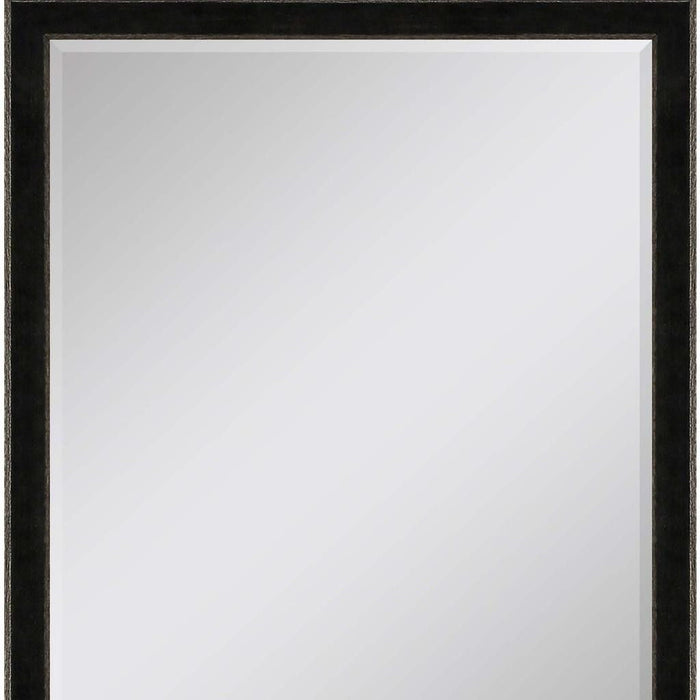 52" Wood Accent Mirror - Dark Brown