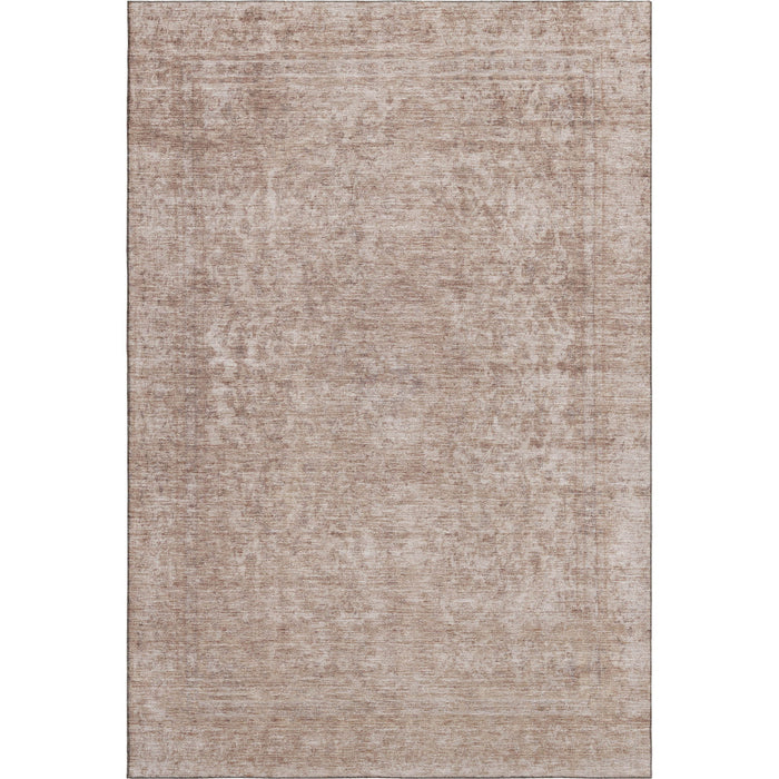 10' X 14' Oriental Washable Area Rug With UV Protection (695846) - Copper / Rust
