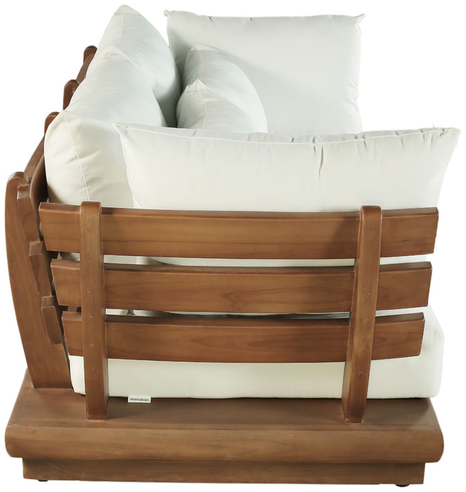 Mirella - 2 Piece Water Resistant Fabric 76" Upholstered Outdoor Patio Modular Loveseat