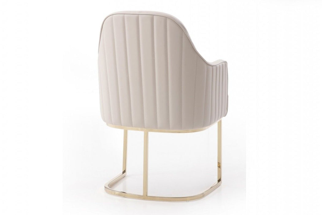 Modern Upholstered Fabric Dining Arm Chair - Gray