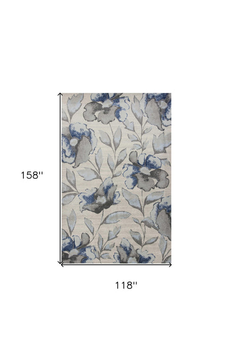 9' x 13' Area Rug - Blue And Gray