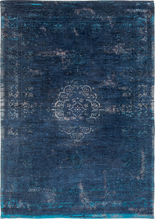 9' x 13' Medallion Non Skid Area Rug - Blue And Gray