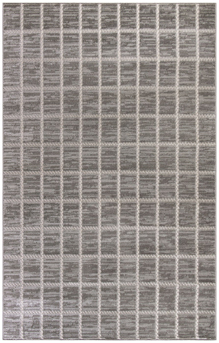 4' X 6' Geometric Area Rug (553189) - Ivory / Gray