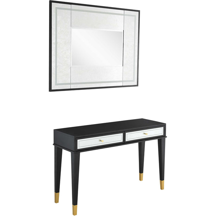 Console Table And Drawers (Set of 2) - Black