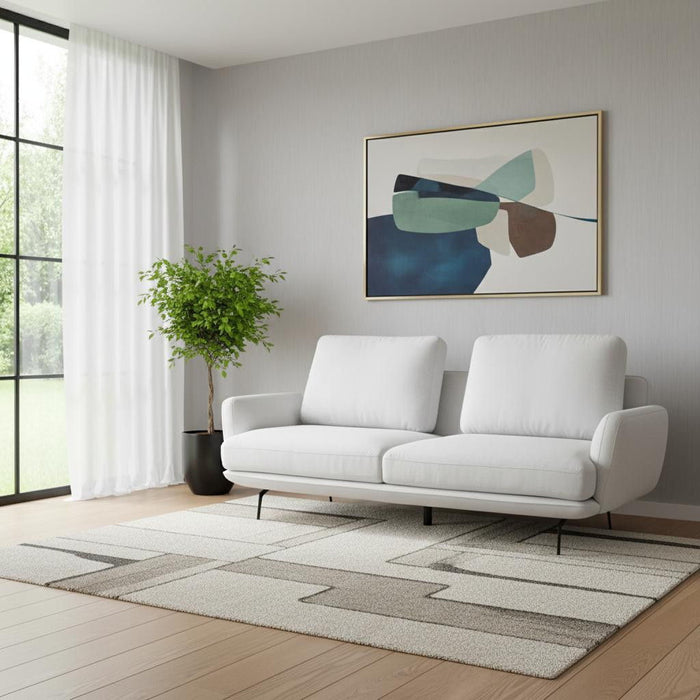 Contempo Retro Loveseat - Creamy Off White