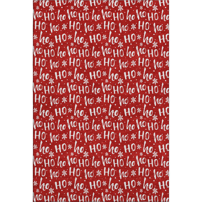 10' X 14' Abstract Geometric Washable Area Rug With UV Protection (701816) - Red / Ivory
