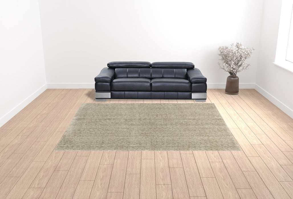 10' x 13' Shag Power Loom Stain Resistant Area Rug - Stone