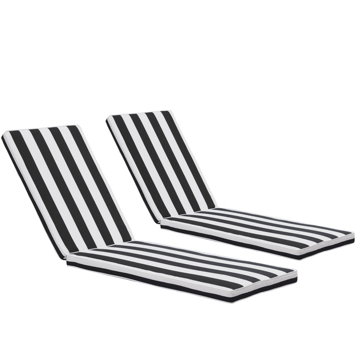 Giga outdoor lounge chair cushion replacement with back and seat cushions, designed for patio furniture and chaise lounge comfort.