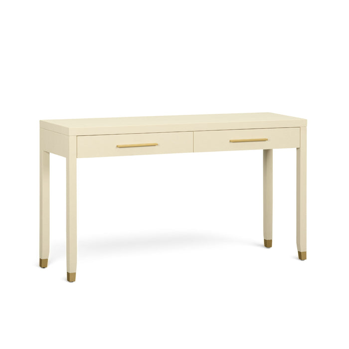 Dani - Faux Shagreen 2-Drawer Console Table - Cream
