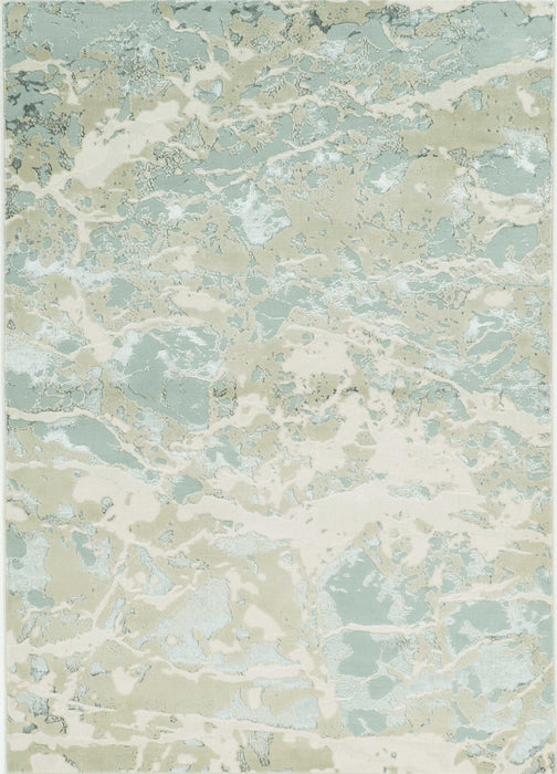 8' x 11' Machine Woven Abstract Watercolor Indoor Area Rug - Sand Gray