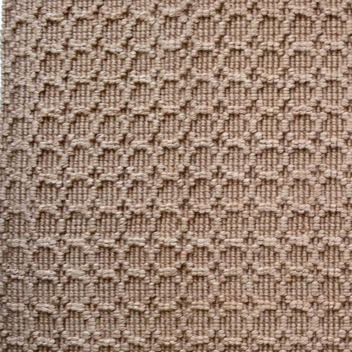 6' X 9' Jute Geometric Hand Woven Area Rug - Natural