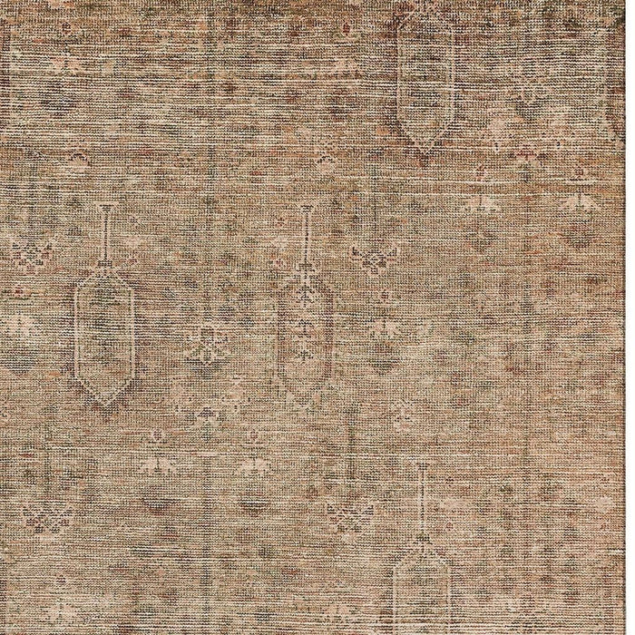 9' X 12' Southwestern Washable Area Rug With UV Protection - Terra Cotta And Copper