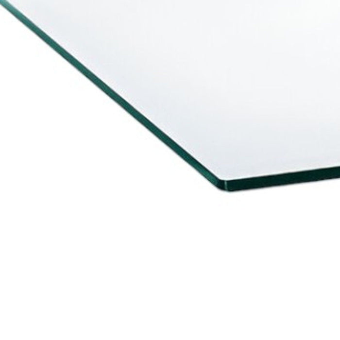 47" Glass And Steel Coffee Table - Clear And Silver