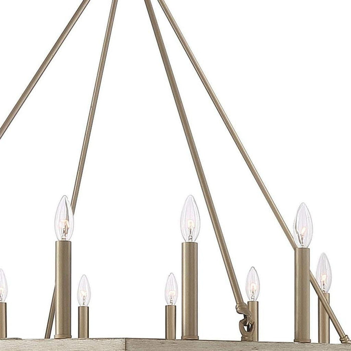 Candle Style Multi Light Metal Dimmable Chandelier - Brass
