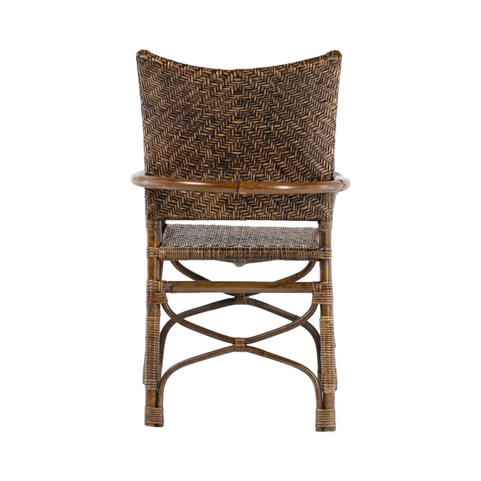 Open Back Dining Arm Chairs (Set of 2) - Brown