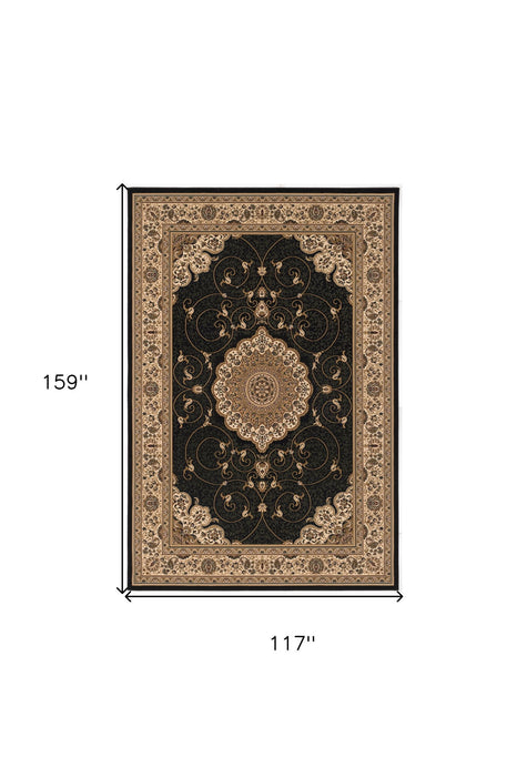10' X 13' Abstract Area Rug (581790) - Black