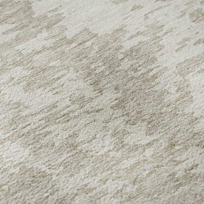 10' X 14' Abstract Washable Area Rug With UV Protection (675252) - Ivory / Beige
