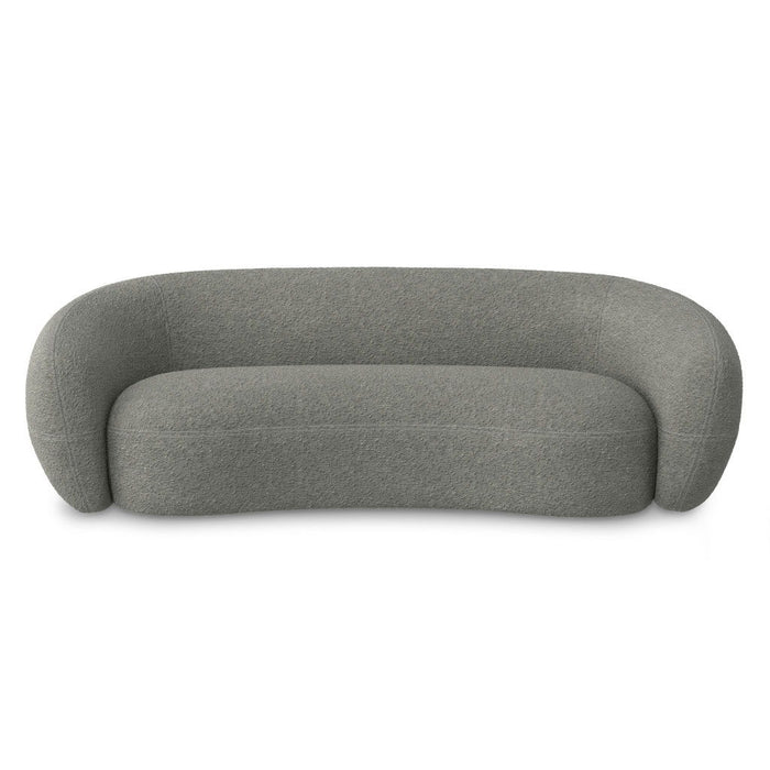 89" Fabric Sofa With Walnut Legs - Gray