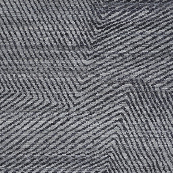 10' X 14' Wool Abstract Hand Knotted Area Rug (565945) - Gray