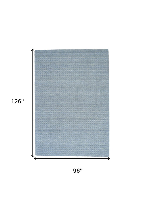 8' X 11' Wool Area Rug (553449) - Denim Blue