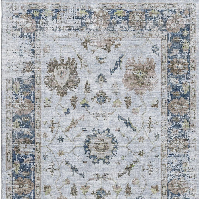 10' X 14' Oriental Washable Area Rug With UV Protection (709872) - Blue / Gray / Taupe