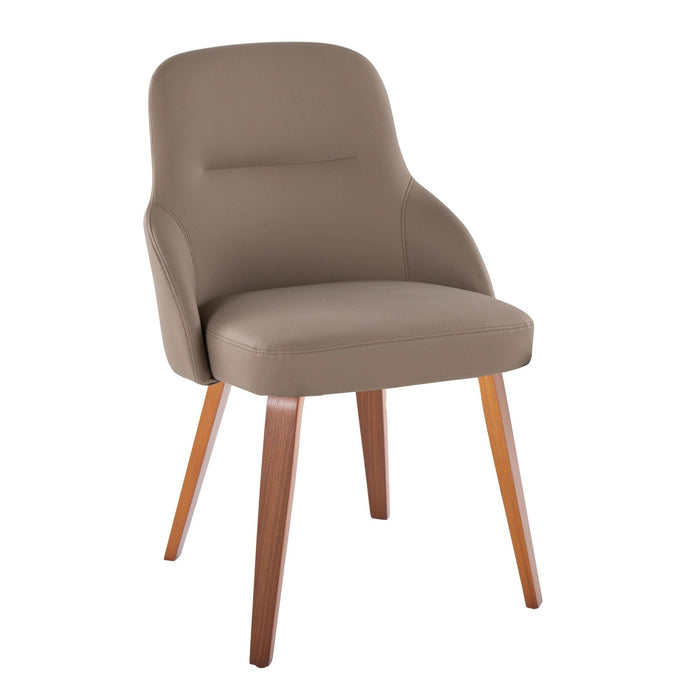 York - Upholstered Chair (Set of 2) - Walnut Wood Legs