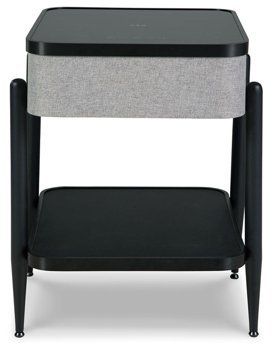 Jorvalee - Accent Table with Speaker - Gray / Black