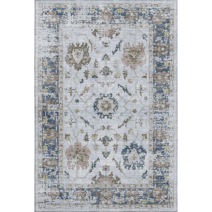 10' X 14' Oriental Washable Area Rug With UV Protection (709872) - Blue / Gray / Taupe