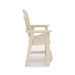 Giga Adirondack style counter chair made of HDPE poly lumber, perfect for dining, patio, or garden seating with a stylish design.