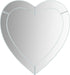 Silver heart-shaped accent mirror by Meridian Furniture with a pearl finish, perfect for decorative wall display.