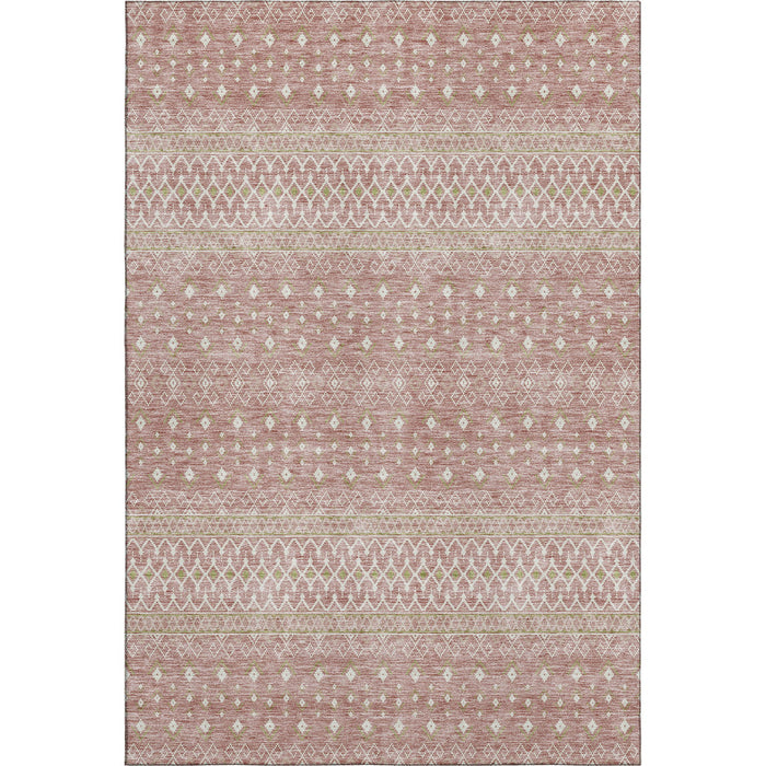 10' X 14' Tribal Washable Area Rug With UV Protection (657161) - Blush / Ivory