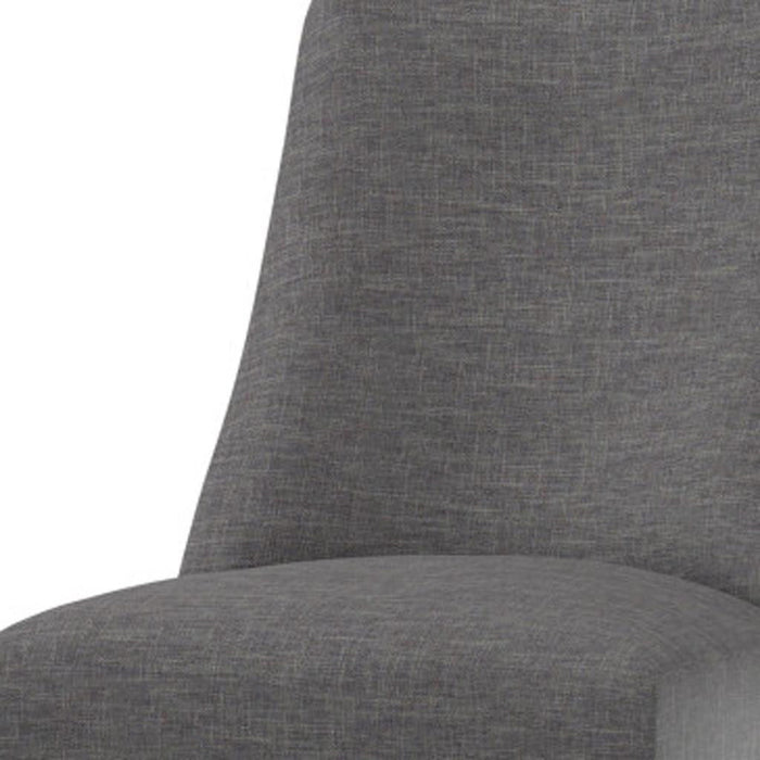 Solid Wood Dining Parsons Chairs (Set of 2) - Gray / Brown