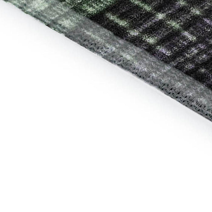 10' X 14' Striped Washable Area Rug With UV Protection (706457) - Purple / Green